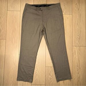Haggar FlexPlus Men’s Stretch Dress Pants Waist 38 Tan Business Casual Workwear
